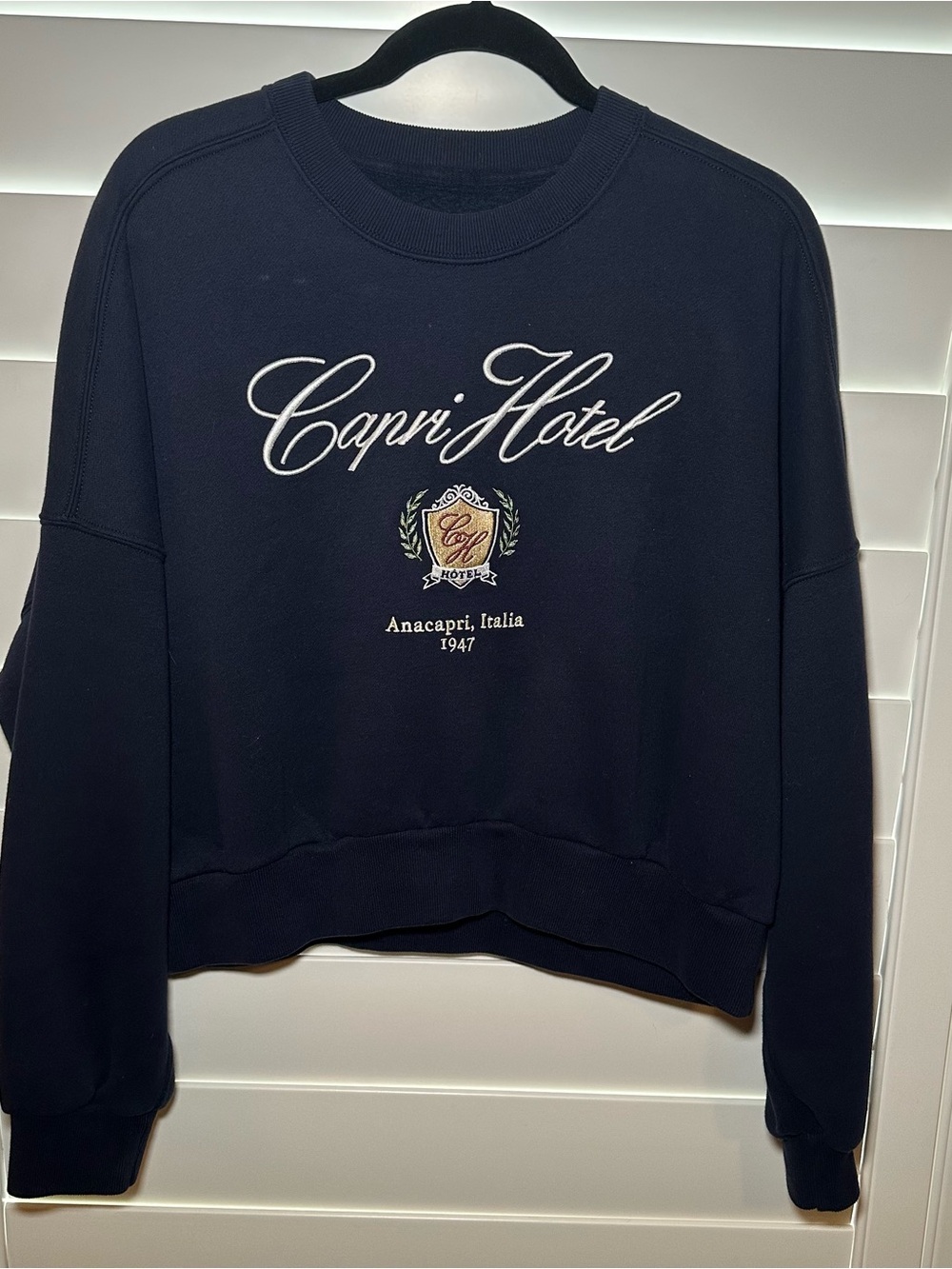Abercrombie Capri Hotel Navy Logo Sweatshirt